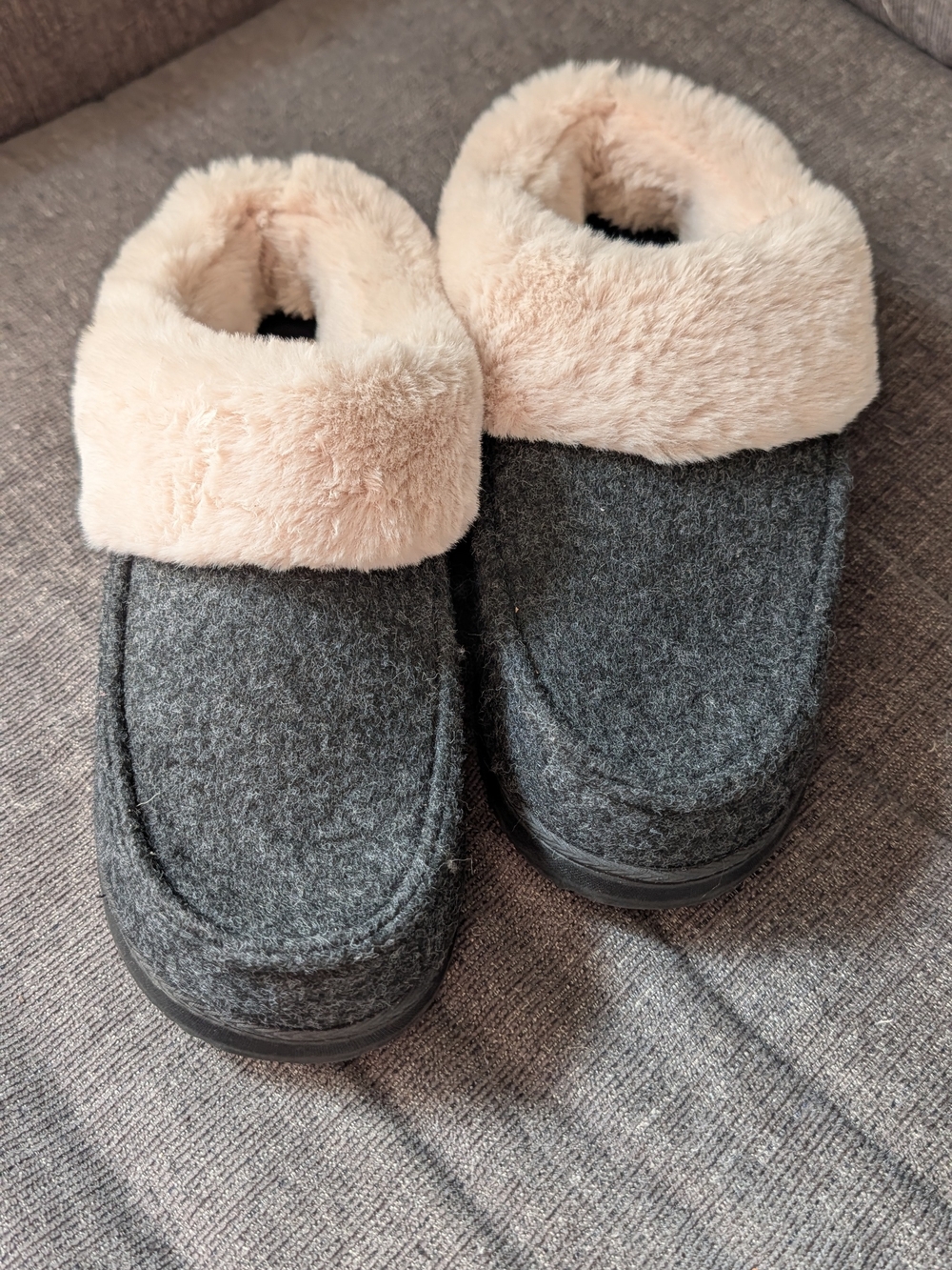 Dearfoams w/ Memory Foam Women's Slippers Black 9-10